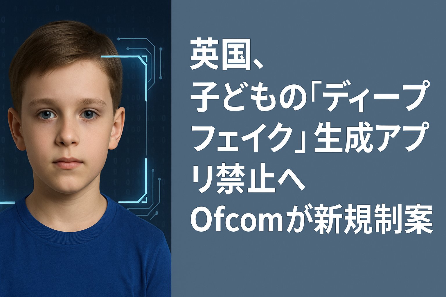 英国 子供のディープフェイクアプリ禁止