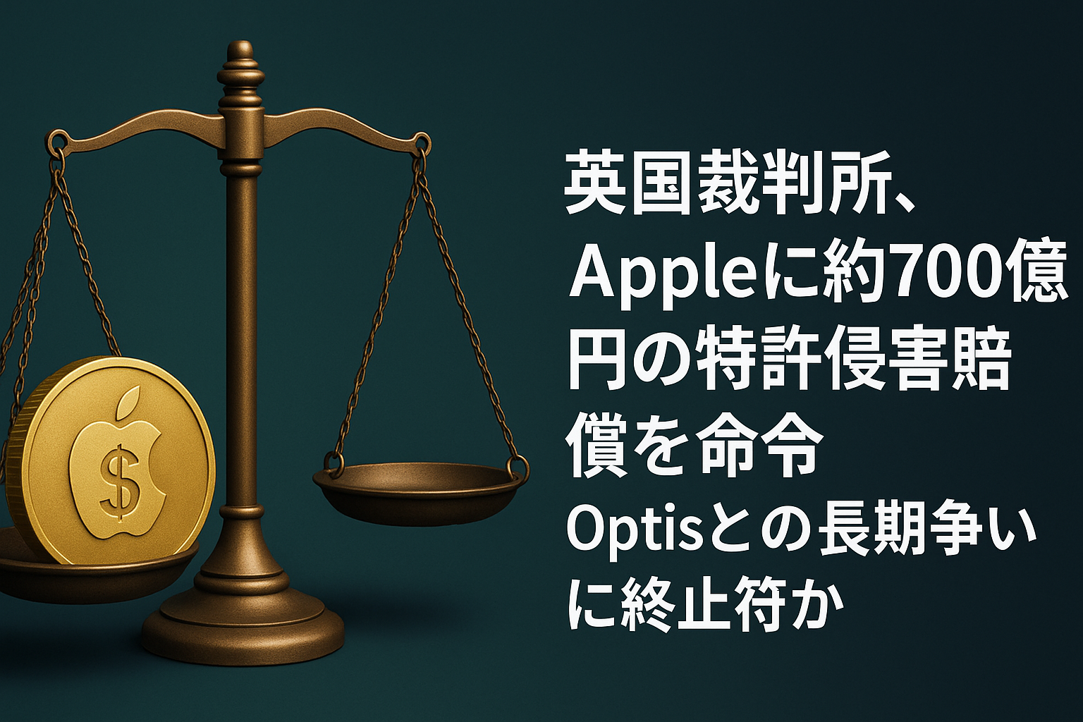 イギリス裁判所がAppleに700億円の特許侵害賠償命令