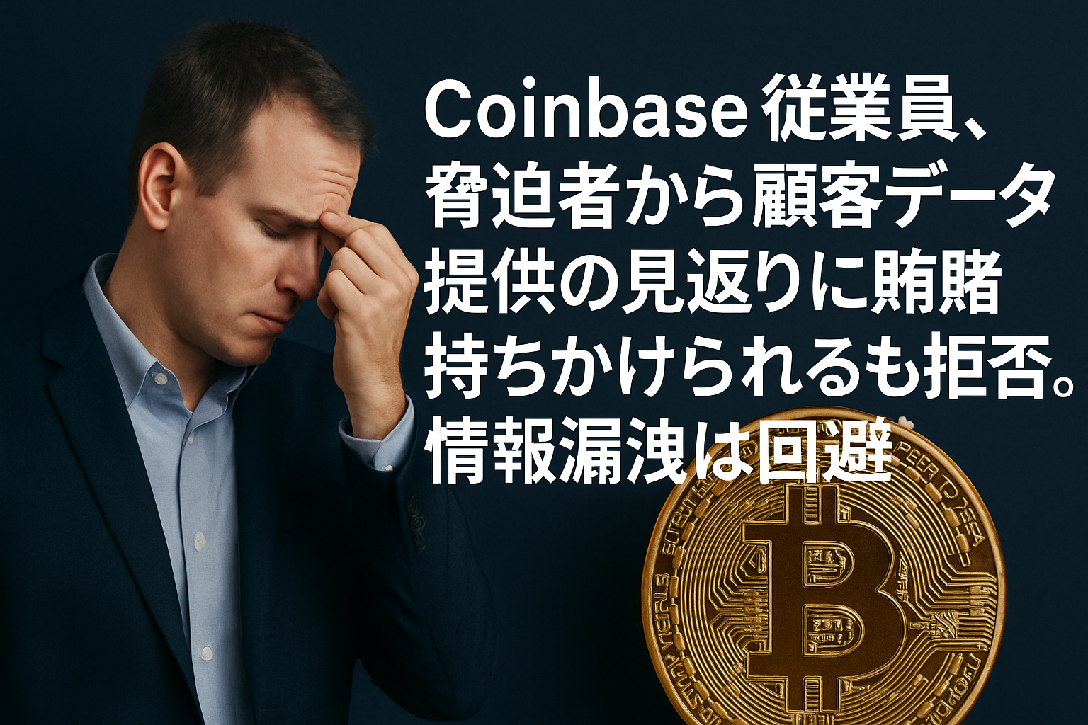 Coinbase従業員脅迫から賄賂を持ちかけるも拒否
