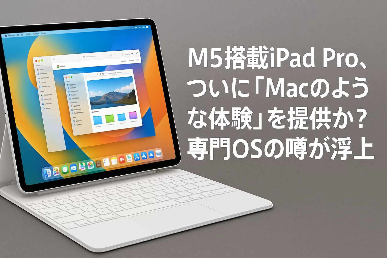 M5搭載iPad Pro、ついに「Macのような体験」を提供か？専門OSの噂が浮上