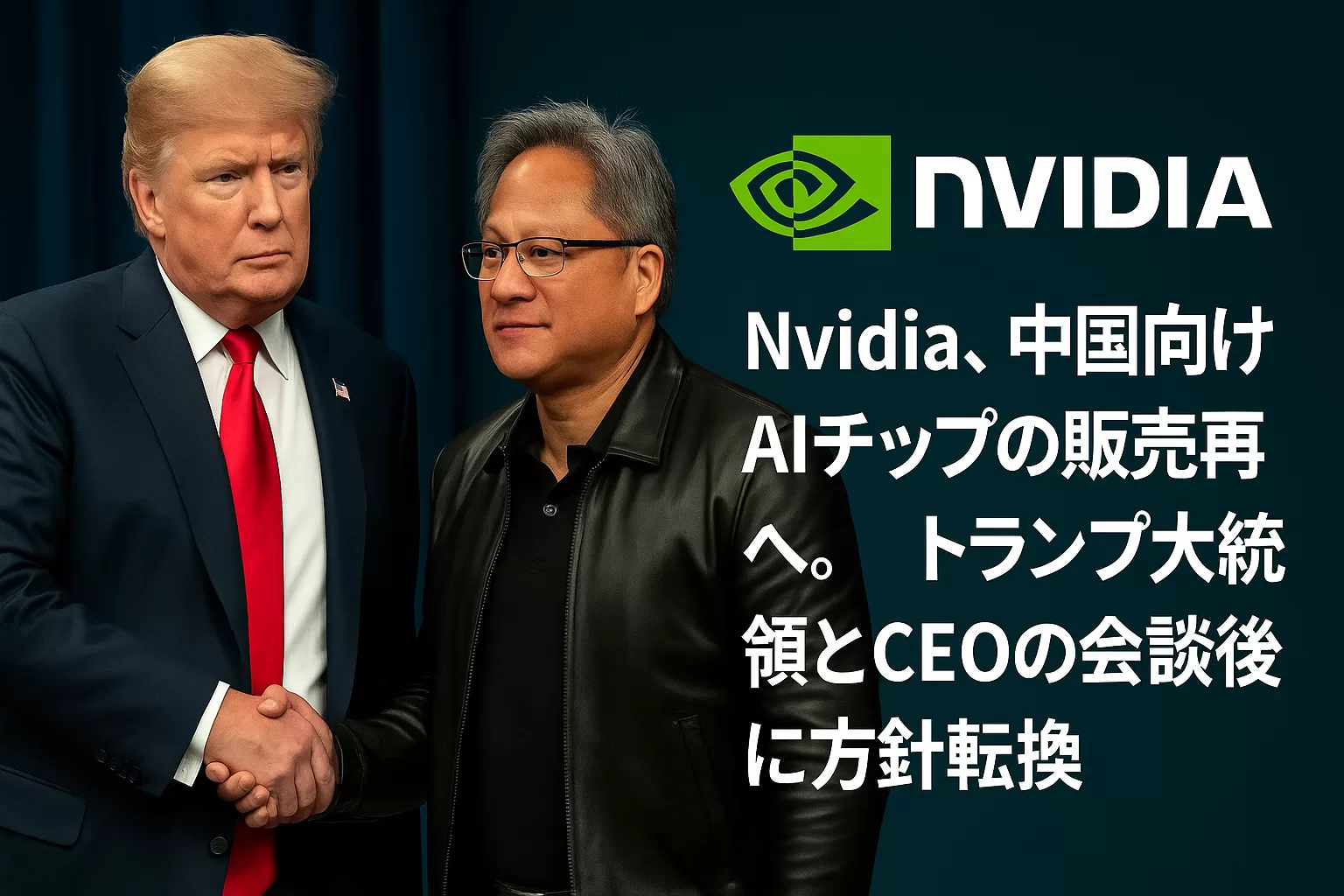 Nvidia、中国向けAIチップの販売再開へ。トランプ大統領とCEOの会談後に方針転換